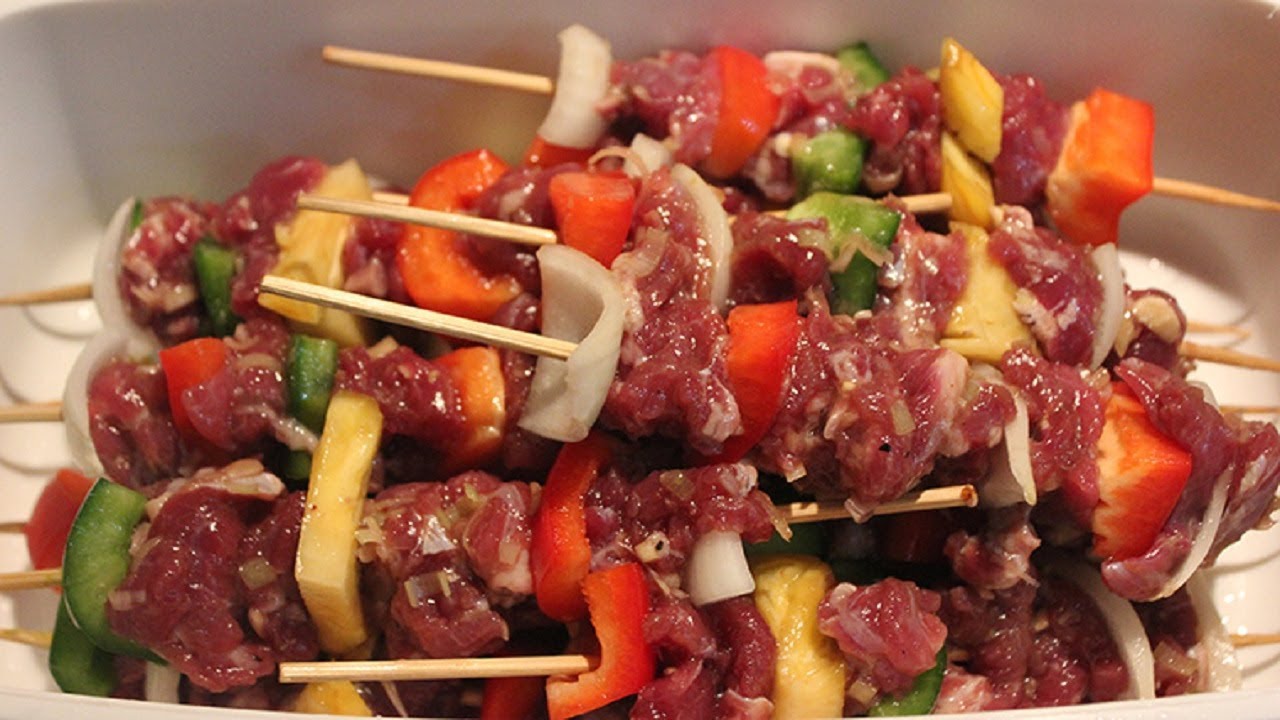 Đà điểu nướng xiên que